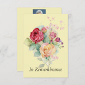 Rose des benutzerdefinierten Gedächtnisses Garden Einladung (Vorne/Hinten)