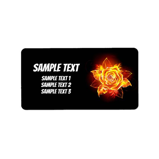 Rose des blühenden Feuers Adressaufkleber (Vorne)