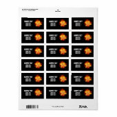 Rose des blühenden Feuers Adressaufkleber (Vorne)