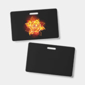 Rose des blühenden Feuers Ausweis (Vorder- & Rückseite)