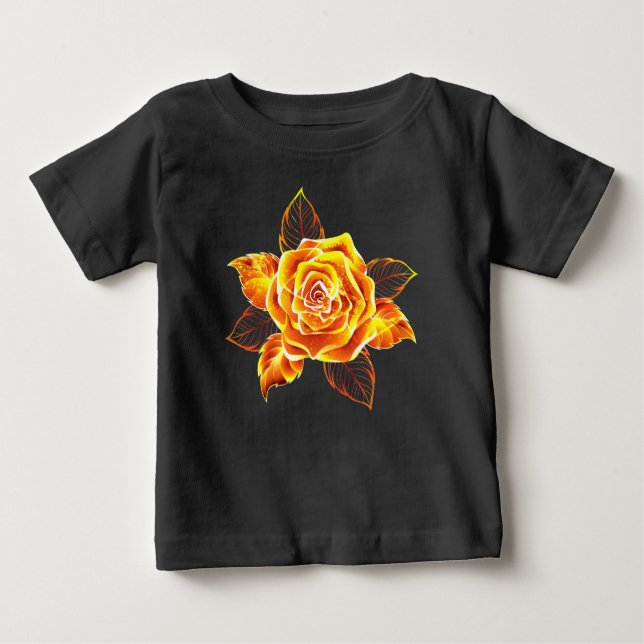 Rose des blühenden Feuers Baby T-shirt (Vorderseite)