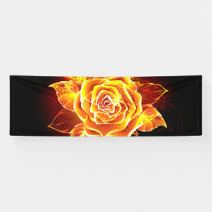 Rose des blühenden Feuers Banner