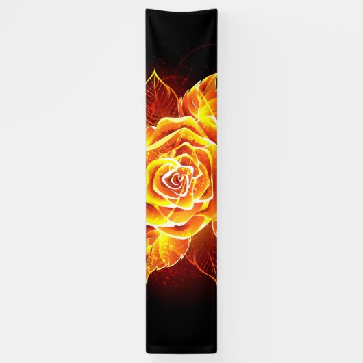Rose des blühenden Feuers Banner (Vertikal)