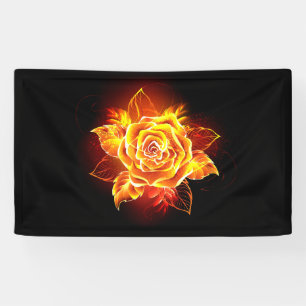 Rose des blühenden Feuers Banner