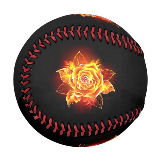 Rose des blühenden Feuers Baseball (Vorderseite Links)