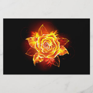 Rose des blühenden Feuers Briefpapier