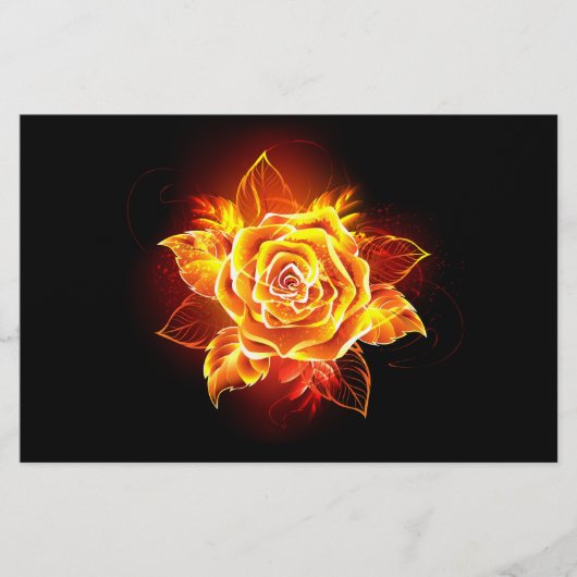 Rose des blühenden Feuers Briefpapier (Vorderseite)