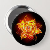 Rose des blühenden Feuers Button (Vorne & Hinten)