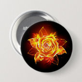 Rose des blühenden Feuers Button (Vorne & Hinten)