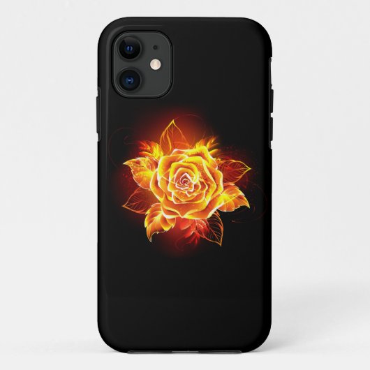Rose des blühenden Feuers Case-Mate iPhone Hülle (Rückseite)