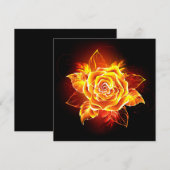 Rose des blühenden Feuers Dankeskarte (Vorne/Hinten)