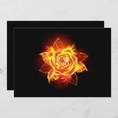 Rose des blühenden Feuers Dankeskarte (Vorne/Hinten)