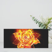 Rose des blühenden Feuers Einladung (Stehend Vorderseite)
