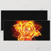 Rose des blühenden Feuers Einladung (Vorne/Hinten)