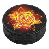 Rose des blühenden Feuers Eishockey Puck (3/4)