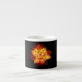 Rose des blühenden Feuers Espressotasse (Vorderseite)