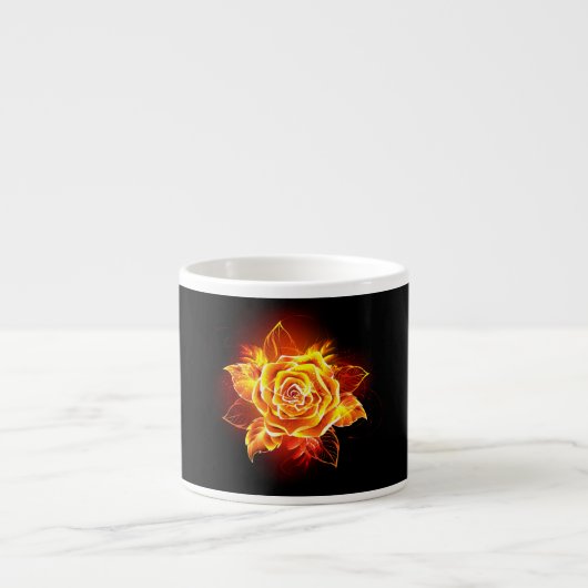 Rose des blühenden Feuers Espressotasse (Vorderseite)