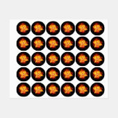 Rose des blühenden Feuers Etiketten (Blatt)