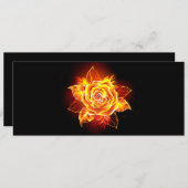 Rose des blühenden Feuers Feiertagskarte (Vorne/Hinten)