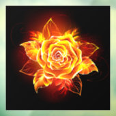 Rose des blühenden Feuers Fensteraufkleber (Blatt 3)
