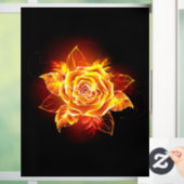 Rose des blühenden Feuers Fensteraufkleber (Zuhause)