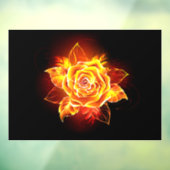 Rose des blühenden Feuers Fensteraufkleber (Blatt 3)
