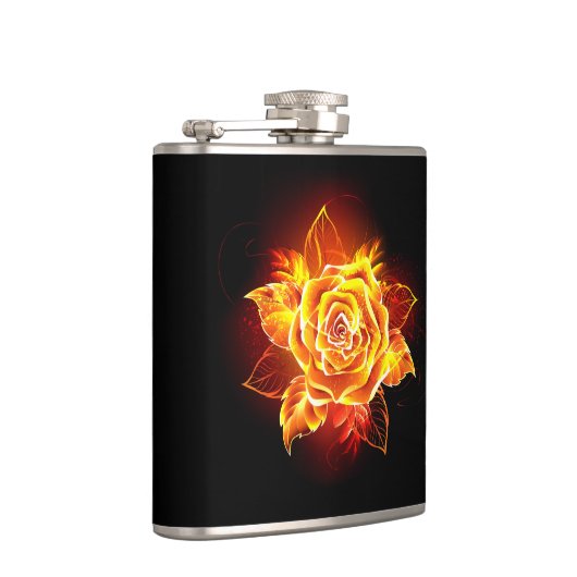 Rose des blühenden Feuers Flachmann (Rechts)