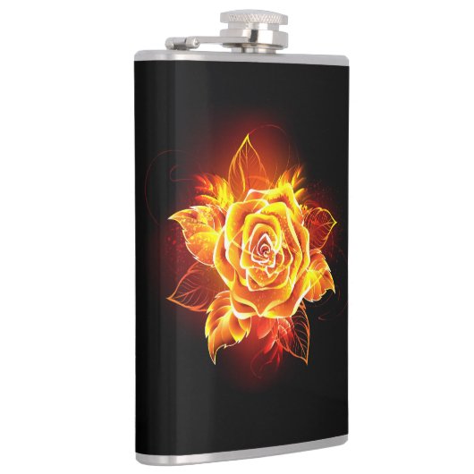 Rose des blühenden Feuers Flachmann (Rechts)