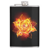 Rose des blühenden Feuers Flachmann (Vorderseite)