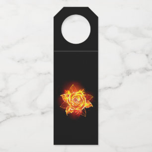 Rose des blühenden Feuers Flaschenanhänger