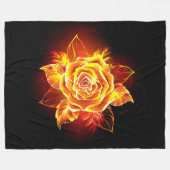 Rose des blühenden Feuers Fleecedecke (Vorderseite (Horizontal))