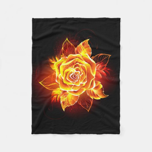 Rose des blühenden Feuers Fleecedecke (Vorderseite)