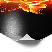 Rose des blühenden Feuers Fotodruck (Ecke)