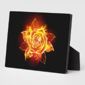 Rose des blühenden Feuers Fotoplatte (Seite)