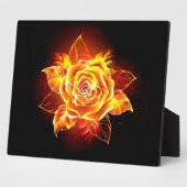 Rose des blühenden Feuers Fotoplatte (Seite)