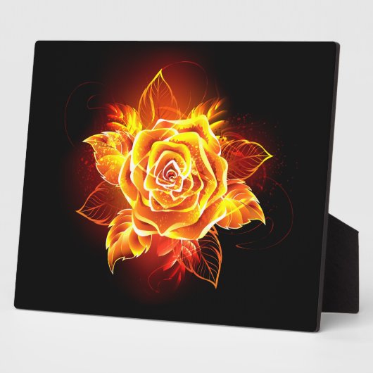 Rose des blühenden Feuers Fotoplatte (Seite)