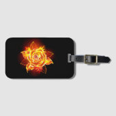 Rose des blühenden Feuers Gepäckanhänger (Vorderseite (Horizontal))