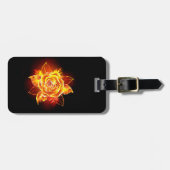 Rose des blühenden Feuers Gepäckanhänger (Vorderseite horizontal)