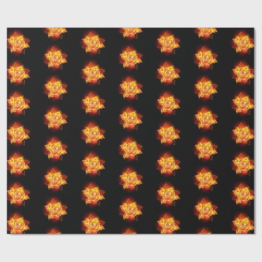 Rose des blühenden Feuers Geschenkpapier (Flach)