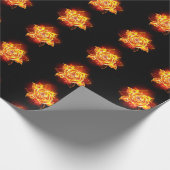 Rose des blühenden Feuers Geschenkpapier (Ecke)