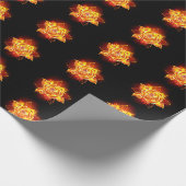 Rose des blühenden Feuers Geschenkpapier (Ecke)