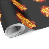 Rose des blühenden Feuers Geschenkpapier (Rolleneckpunkt)