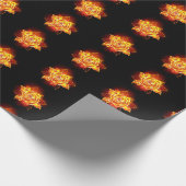 Rose des blühenden Feuers Geschenkpapier (Ecke)