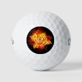 Rose des blühenden Feuers Golfball (Vorderseite)