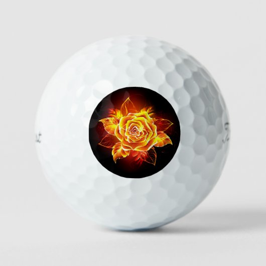 Rose des blühenden Feuers Golfball (Vorderseite)