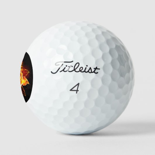 Rose des blühenden Feuers Golfball (Logo)
