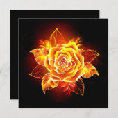 Rose des blühenden Feuers Hinweiskarte (Vorne/Hinten)