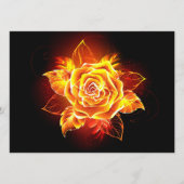 Rose des blühenden Feuers Hinweiskarte (Vorderseite)