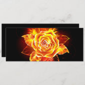 Rose des blühenden Feuers Hinweiskarte (Vorne/Hinten)