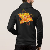 Rose des blühenden Feuers Hoodie (Rückseite)